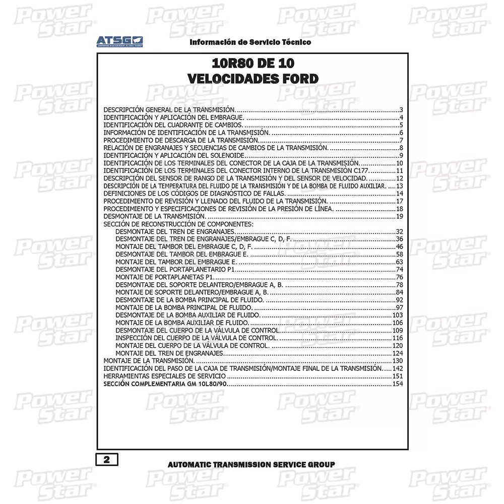 Manual ATSG Transmisión 10R80 / 10L80 / 10L90 (Español)