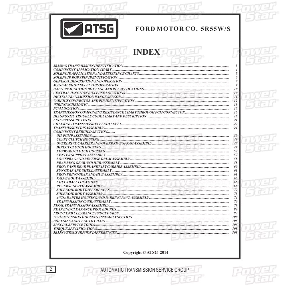 Manual Técnico ATSG Ford 5R55S / 5R55W