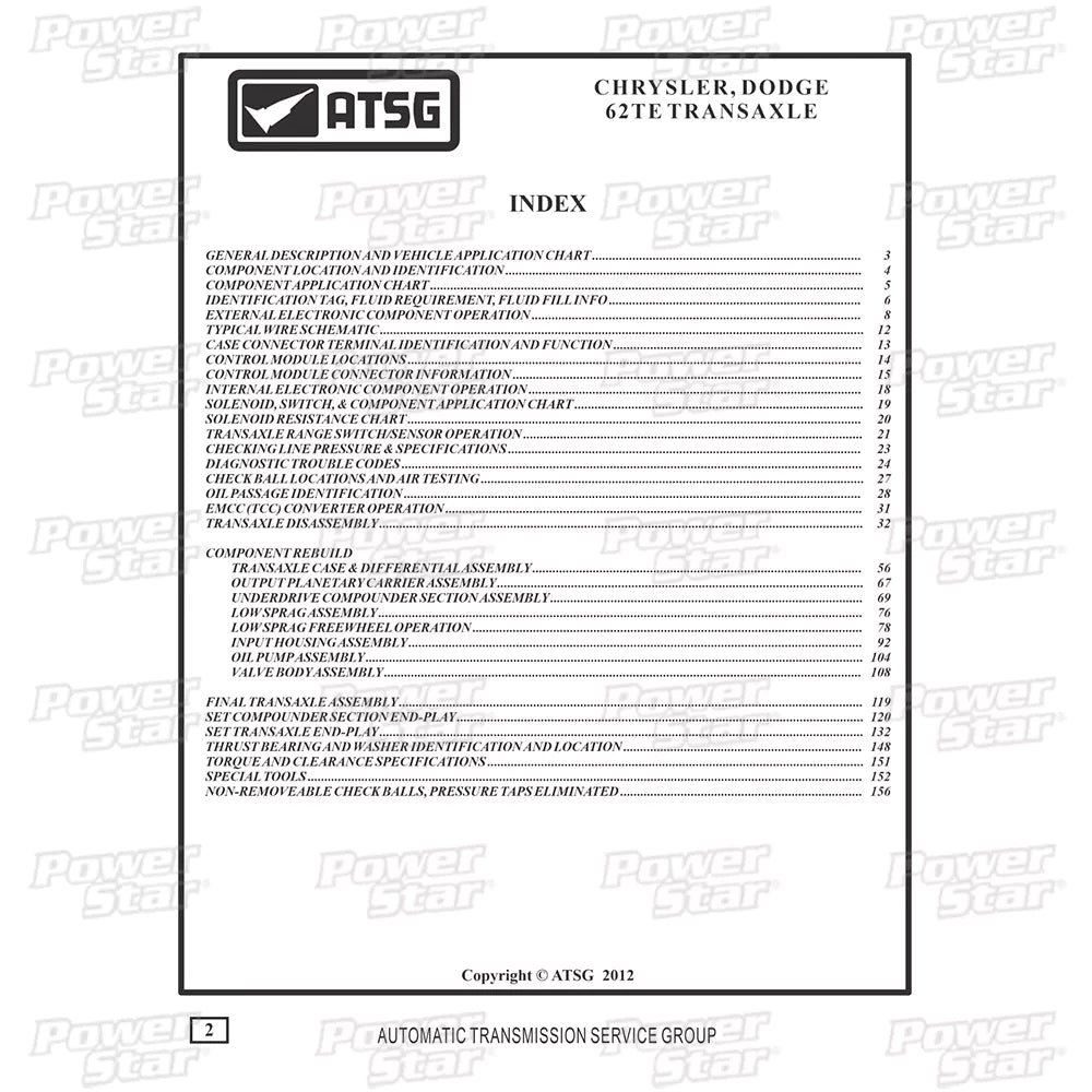 Manual de transmisión 62TE ATSG