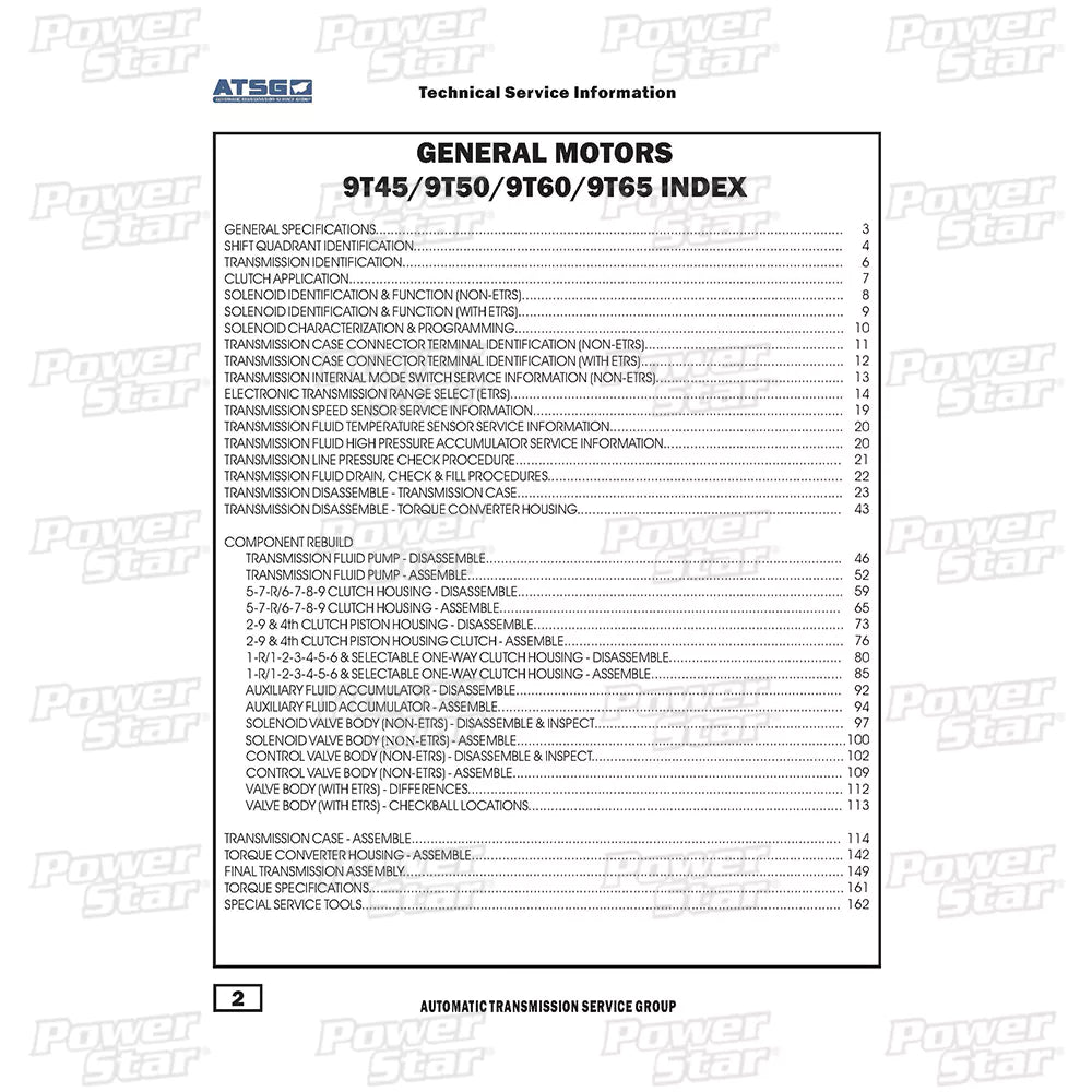 Manual Técnico ATSG GM 9T45 / 9T50 / 9T60 / 9T65