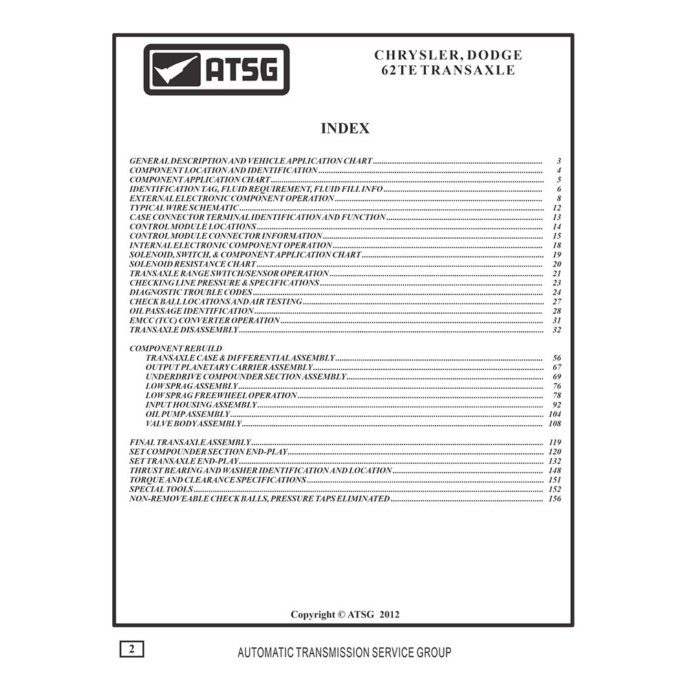 Manual de transmisión 62TE ATSG