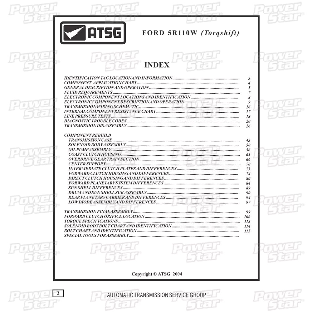 Manual Técnico ATSG Ford 5R110W "TorqShift"