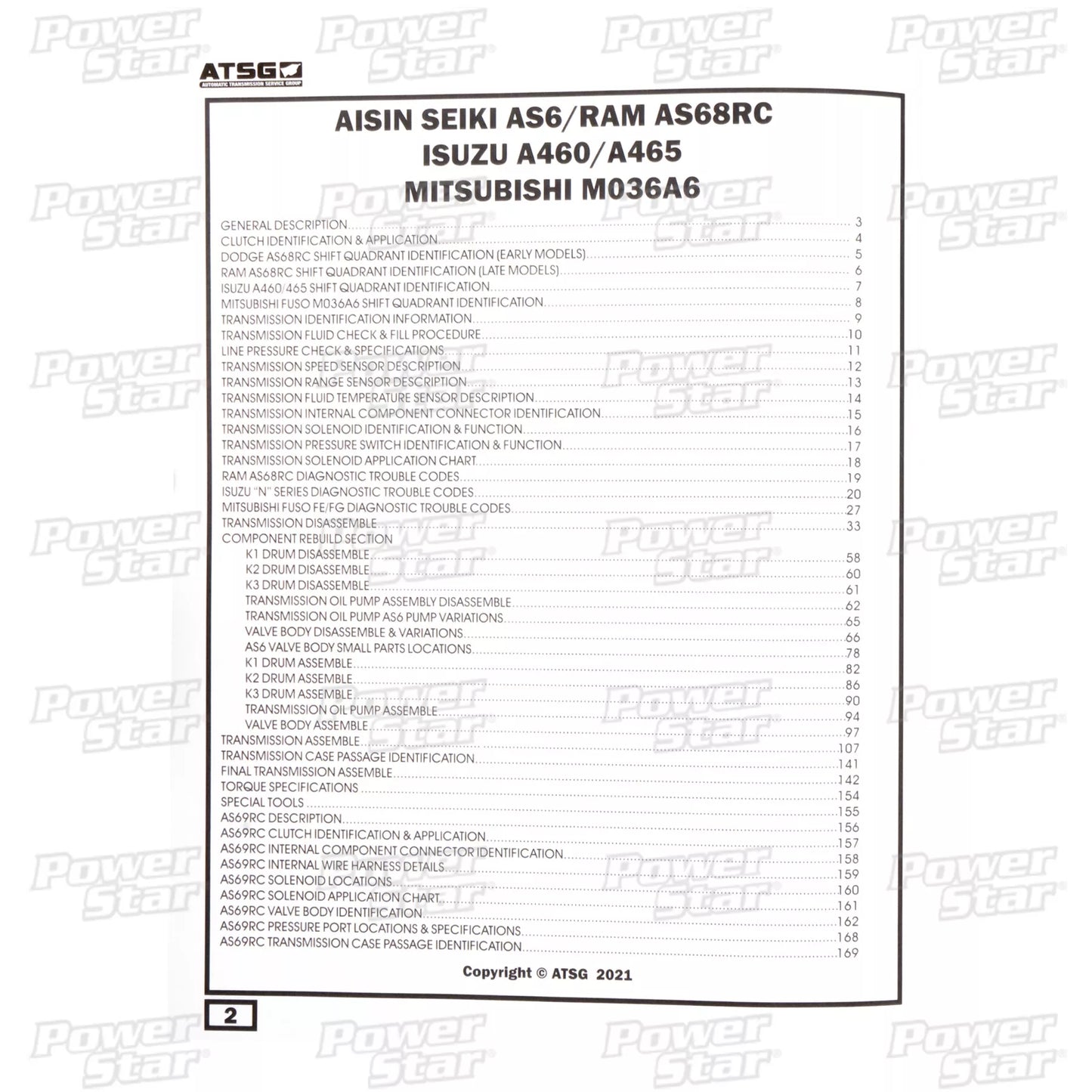 Manual DODGE AS68RC, A460, A465, M036A6 ATSG