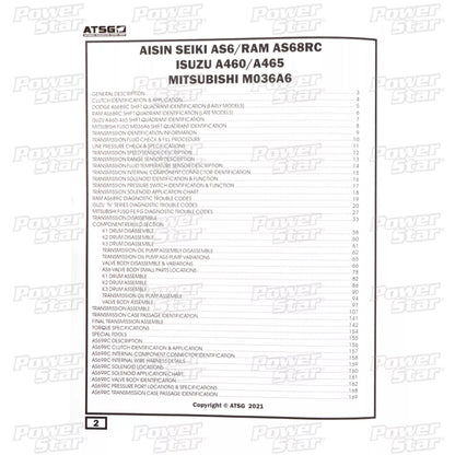 Manual DODGE AS68RC, A460, A465, M036A6 ATSG